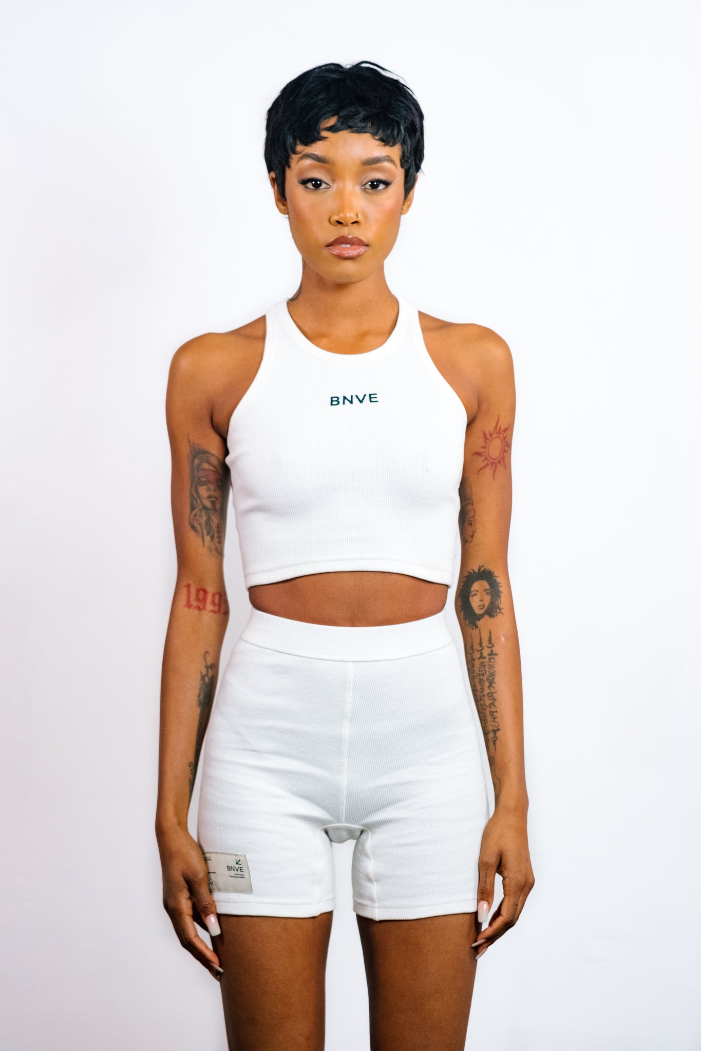 BNVE Shorts White